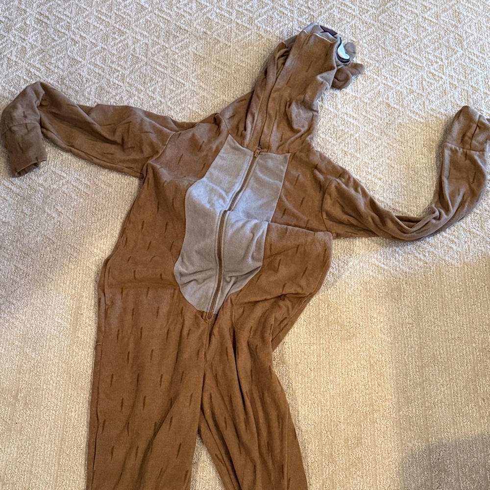 Cartoon Network Tan and Brown Fleece regular show onesie men’s